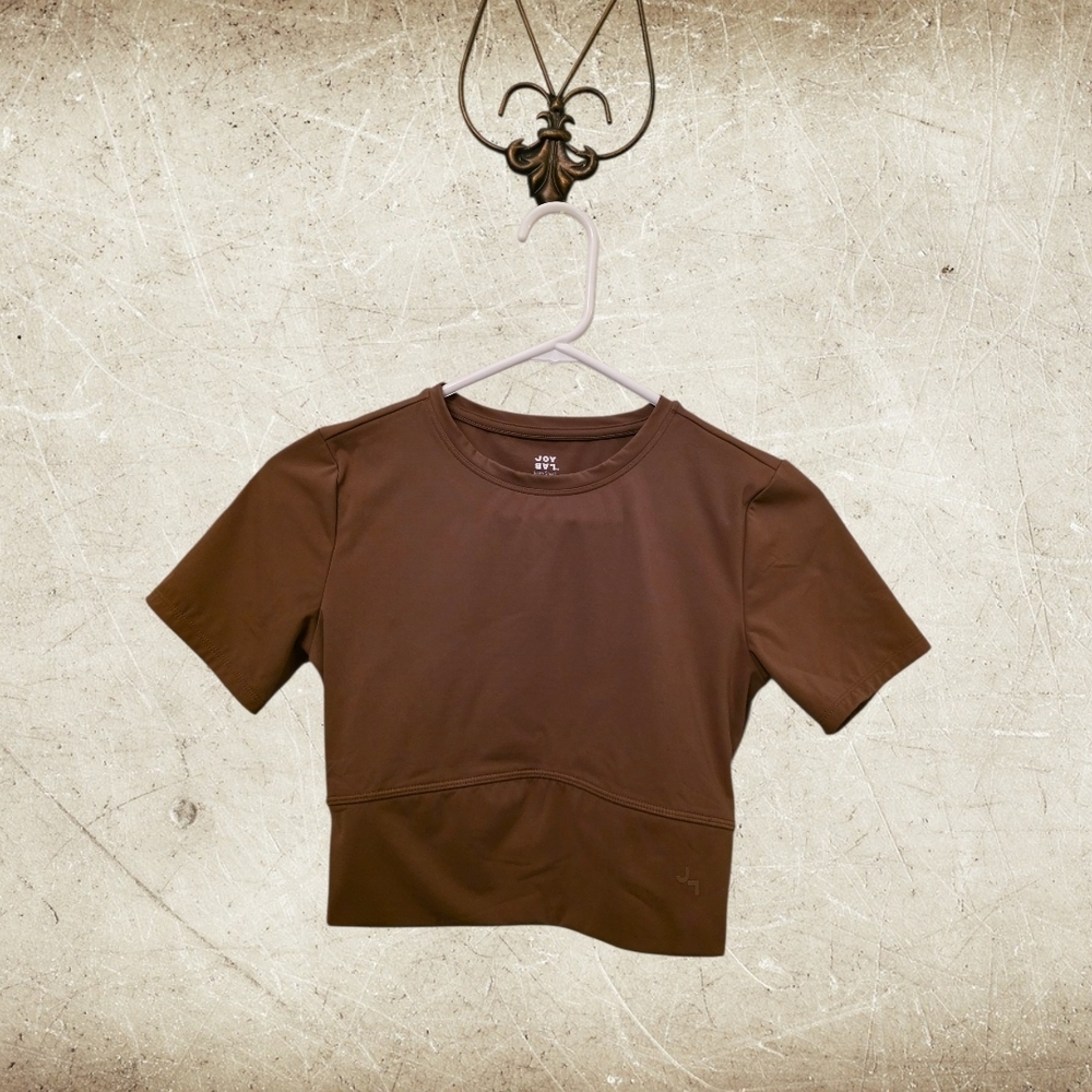 JoyLab NWT Brown Matching Activewear Set XS Flare Leggings & Cropped Top - Picture 8 of 11